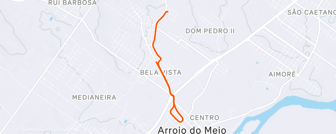 Map of the activity, Corrida matinal