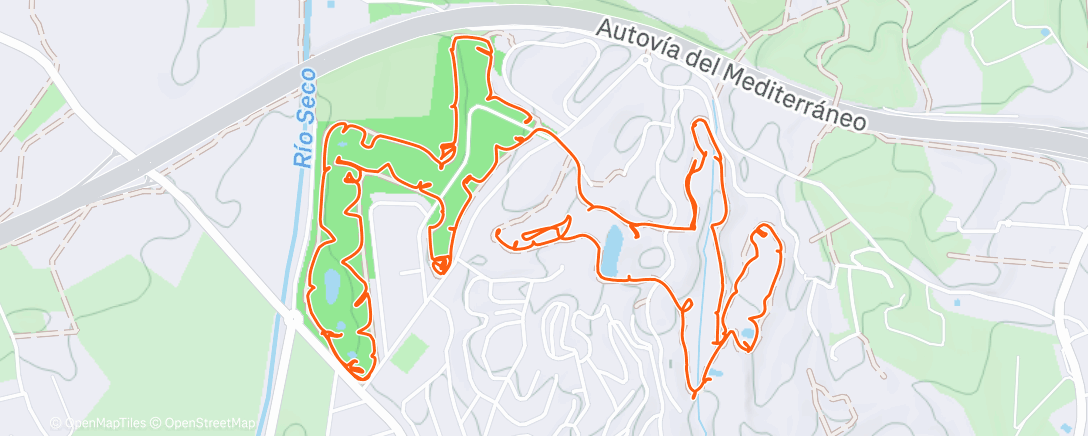 Map of the activity, Morning Golf