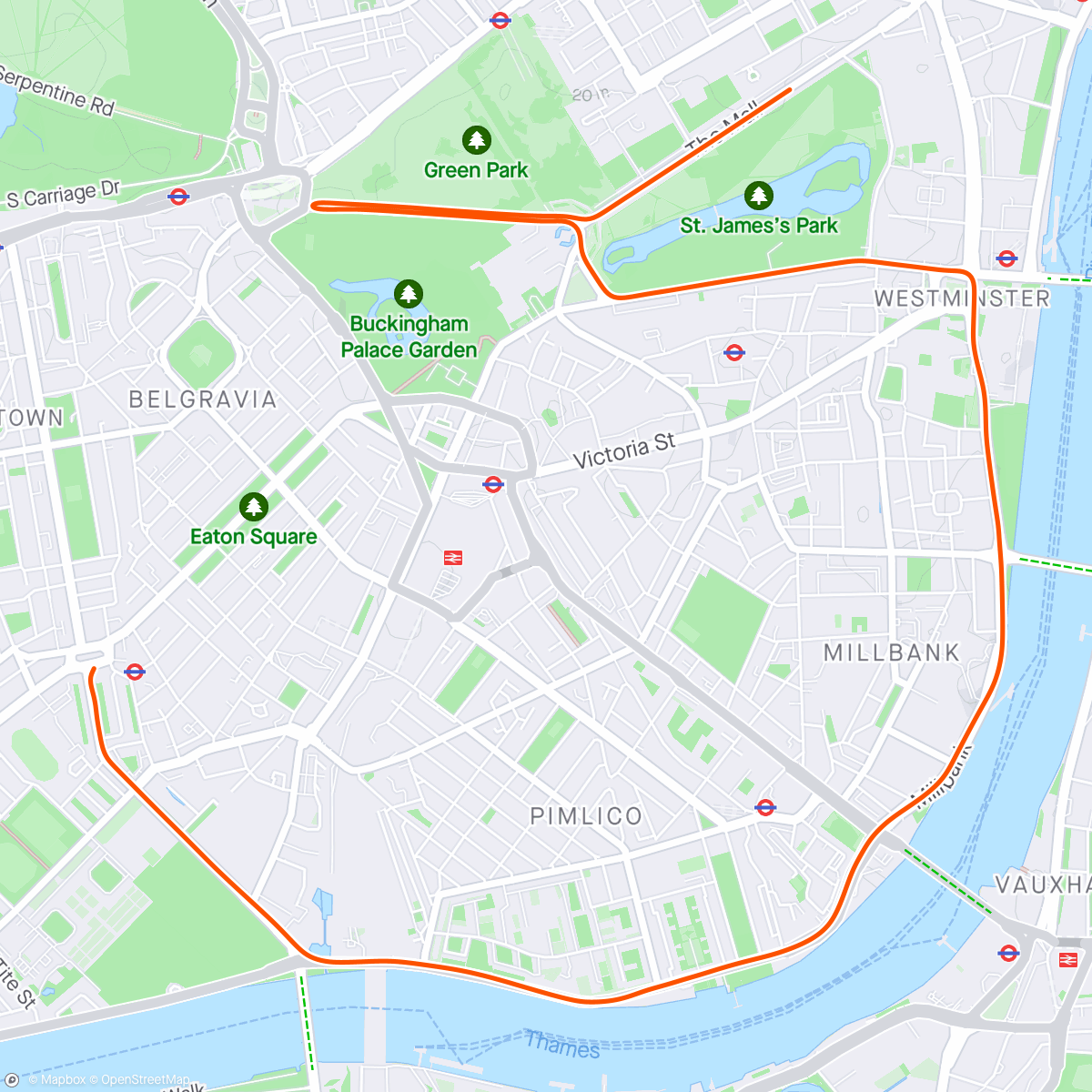 Mapa da atividade, Zwift - Expand in London