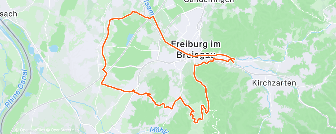 Map of the activity, Lunch Ride