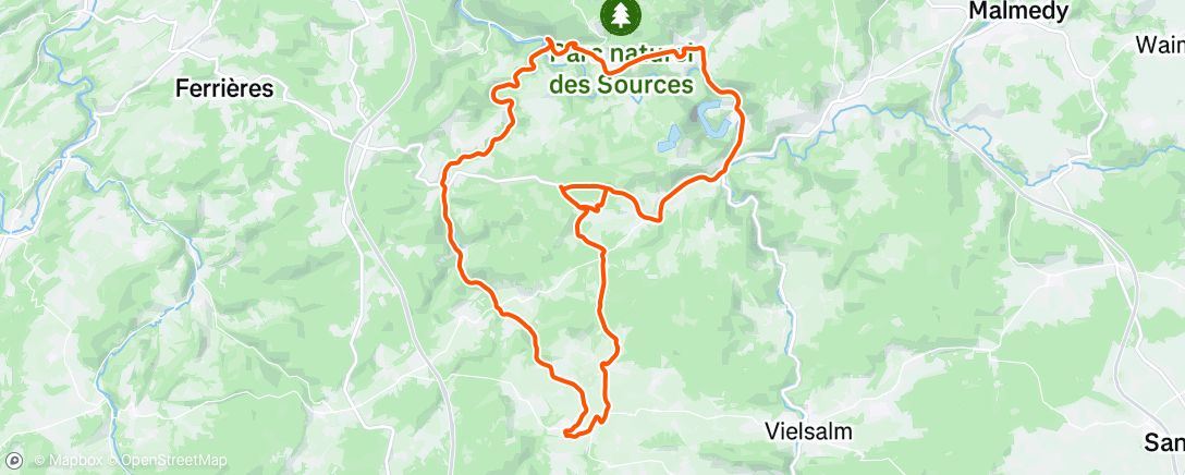 Map of the activity, Vélo dans l'après-midi