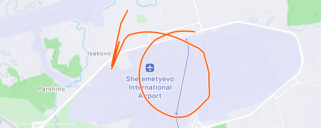 Карта физической активности (Вечерний забег)