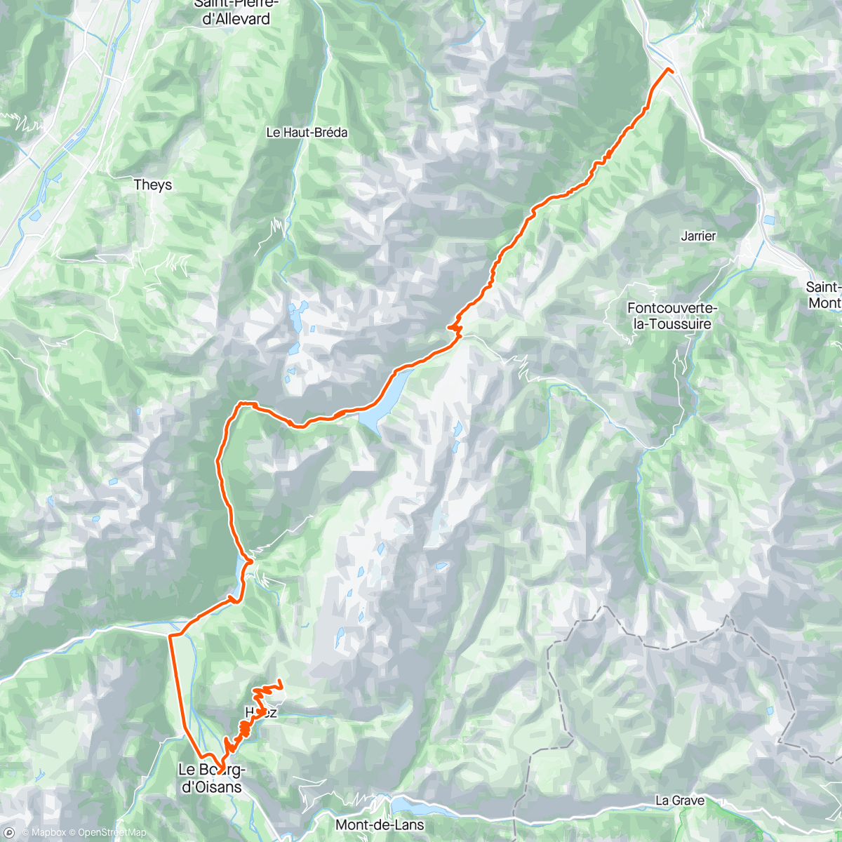 Map of the activity, First time Col du Glandon & Alp d’Huez and I loved it!! What a beautiful course #TDFF