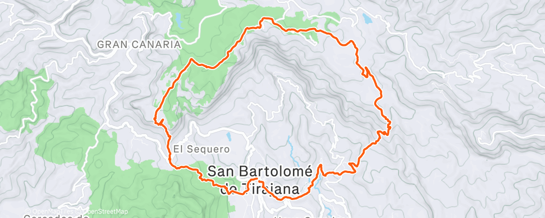 Map of the activity, Carrera de montaña matutina