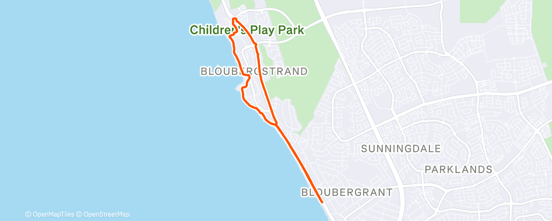 Map of the activity, Morning Run