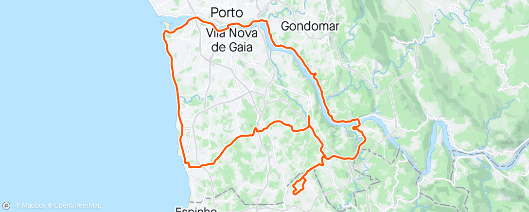 Map of the activity, Volta de bicicleta matinal