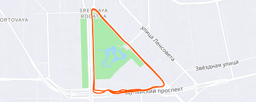 Map of the activity, Дневной забег
