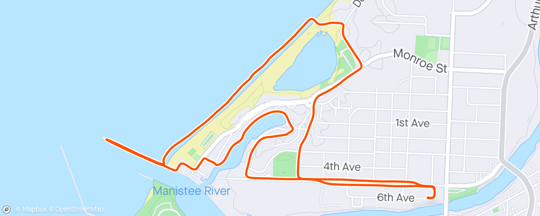 Map of the activity, Jog