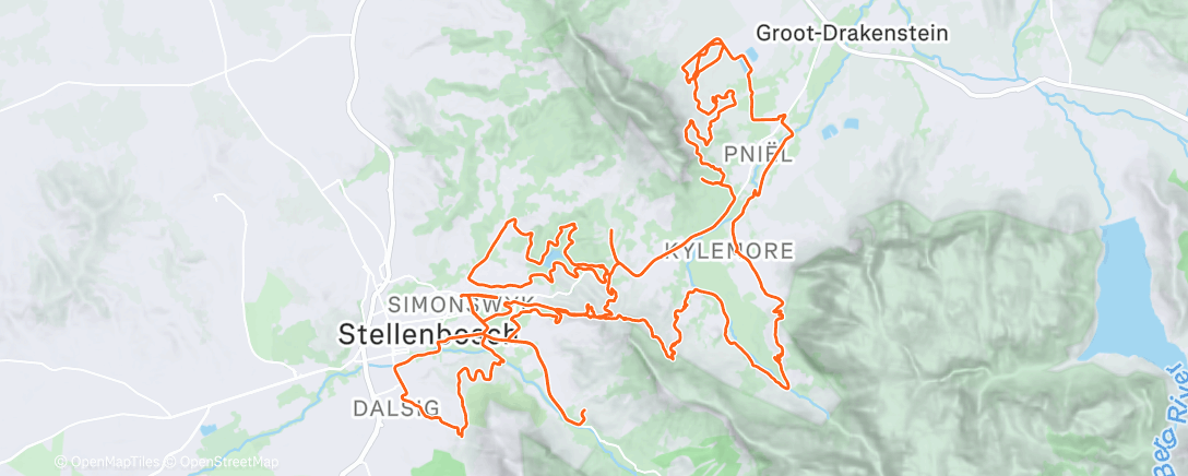 Map of the activity, Morning Mountain Bike Ride