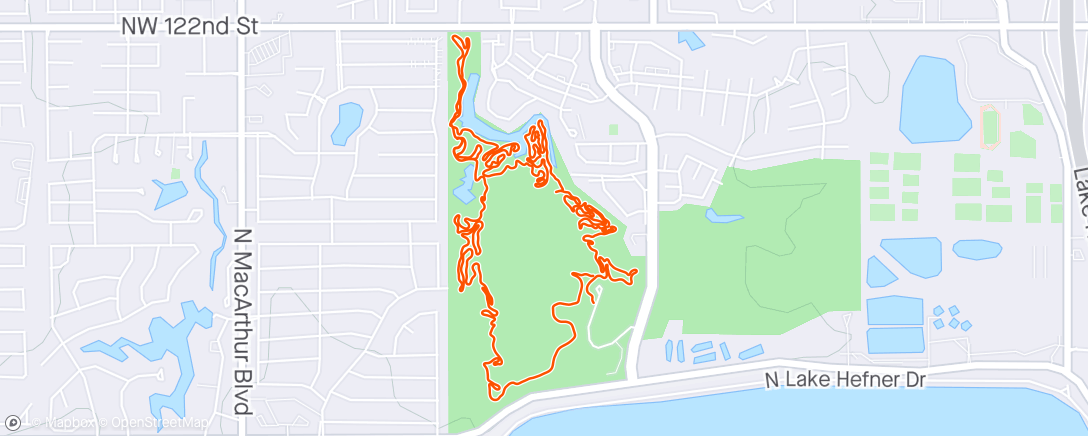 Карта физической активности (Afternoon Mountain Bike Ride - Bluff Creek)