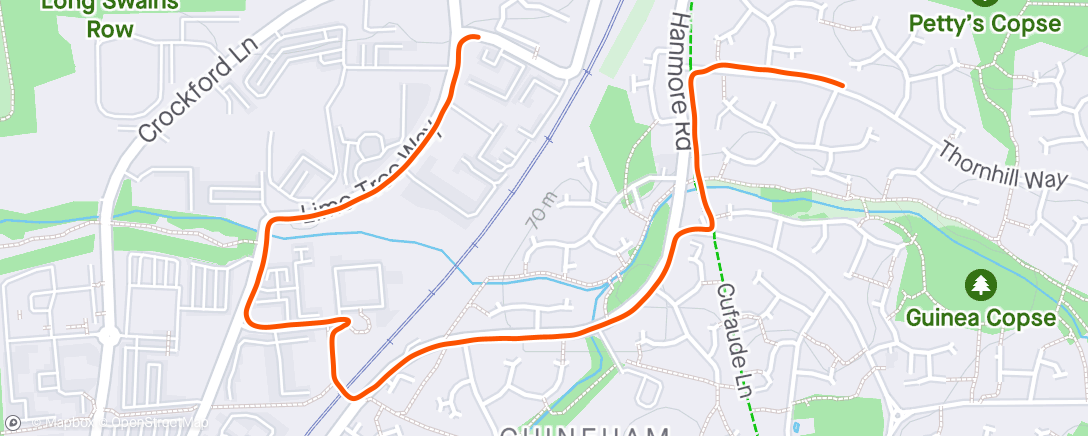 Mapa da atividade, Evening Run