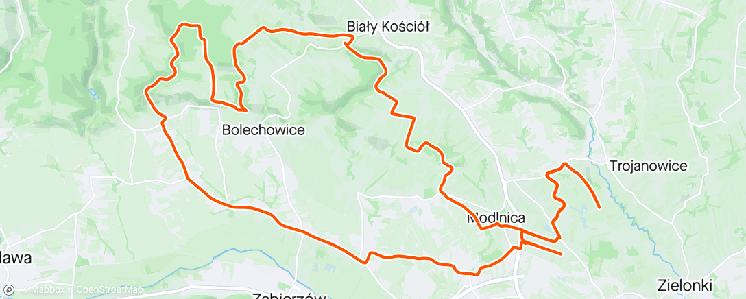Map of the activity, Dolinki Krakowskie #2
