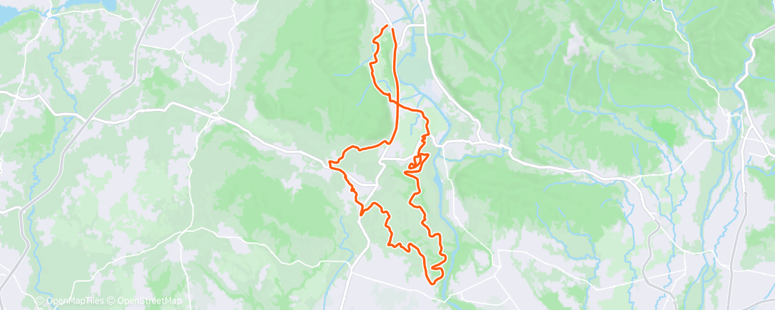 Map of the activity, Pedalata mattutina