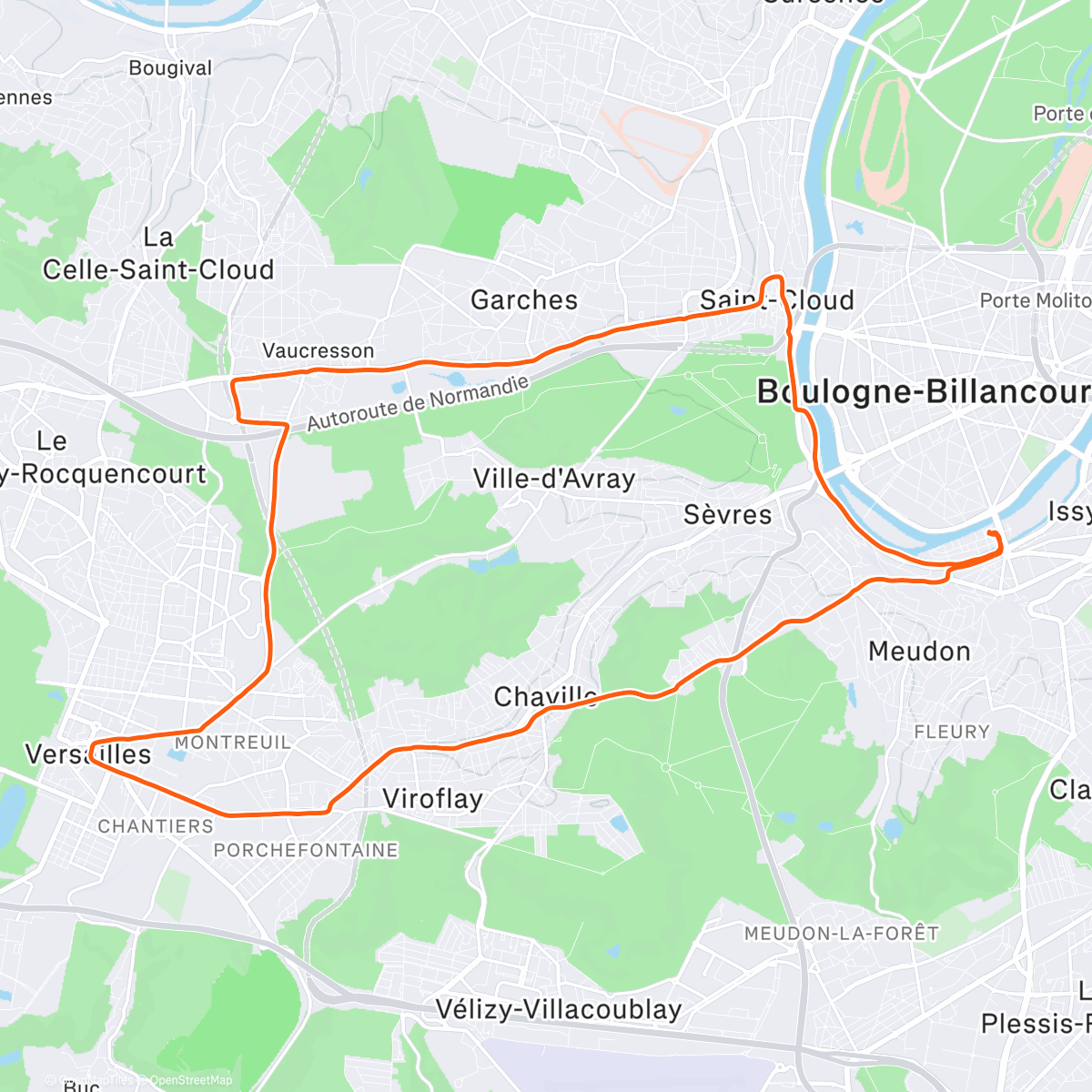 Map of the activity, Sortie longue et mouillé en huaraches