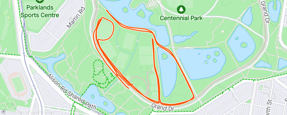 Mapa da atividade, First CP Parkrun