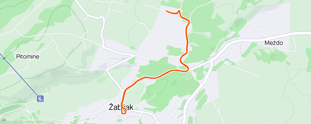 Map of the activity, šetnja