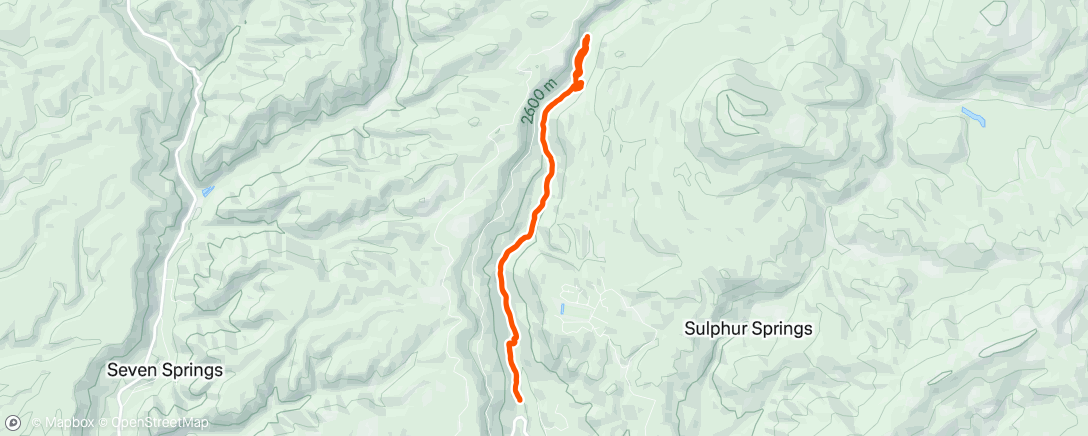 Map of the activity, Afternoon Hike