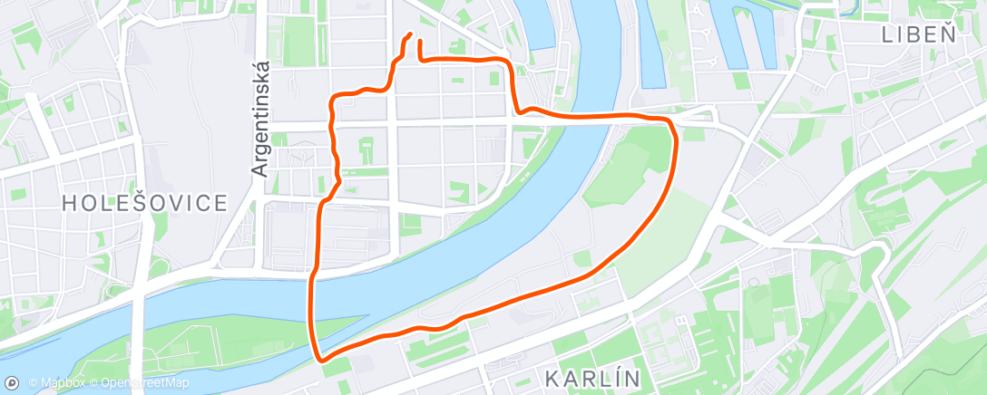 Map of the activity, Lunch Run
