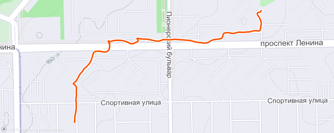 Map of the activity, Дневная прогулка