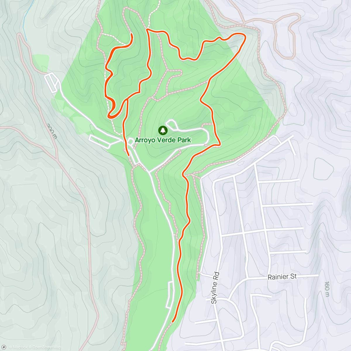 Map of the activity, Ventura hike