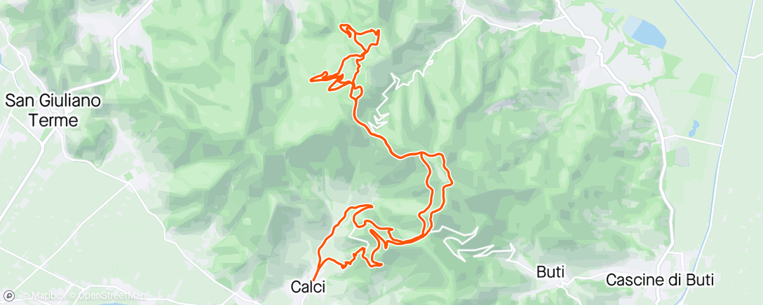 活动地图，Sessione di e-mountain biking mattutina