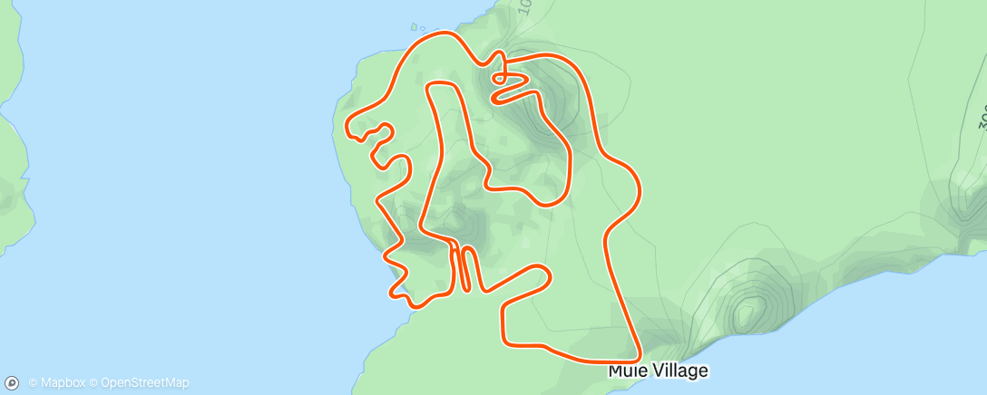 Map of the activity, Zwift - Z2 w/surges in Watopia