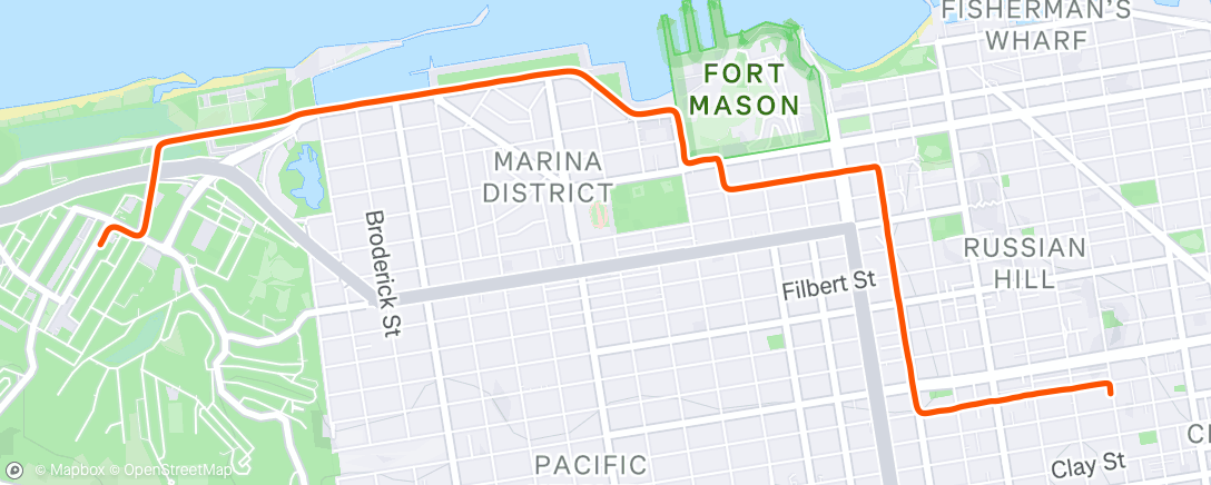 Map of the activity, Evening Ride
