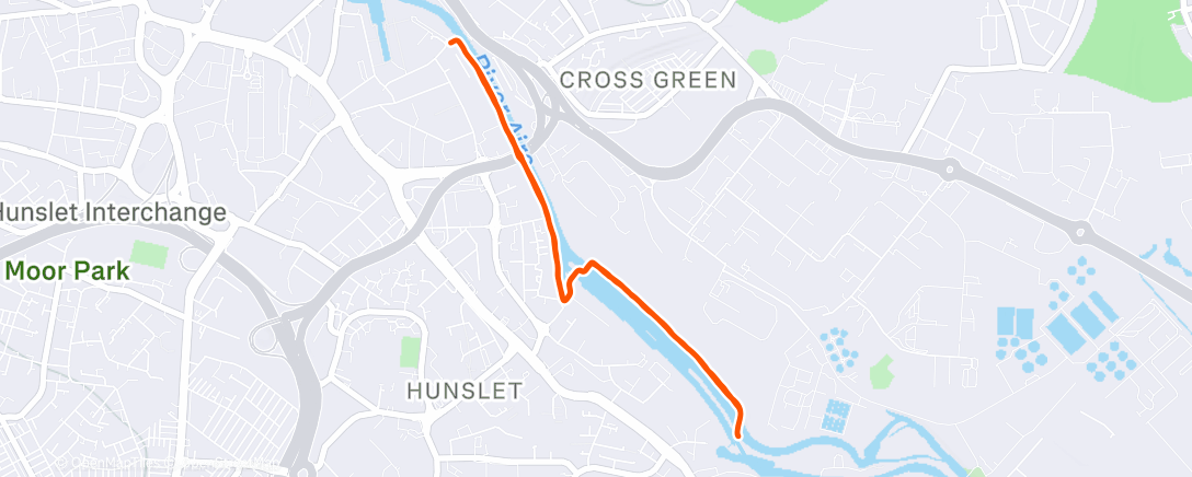 Map of the activity, Morning Run