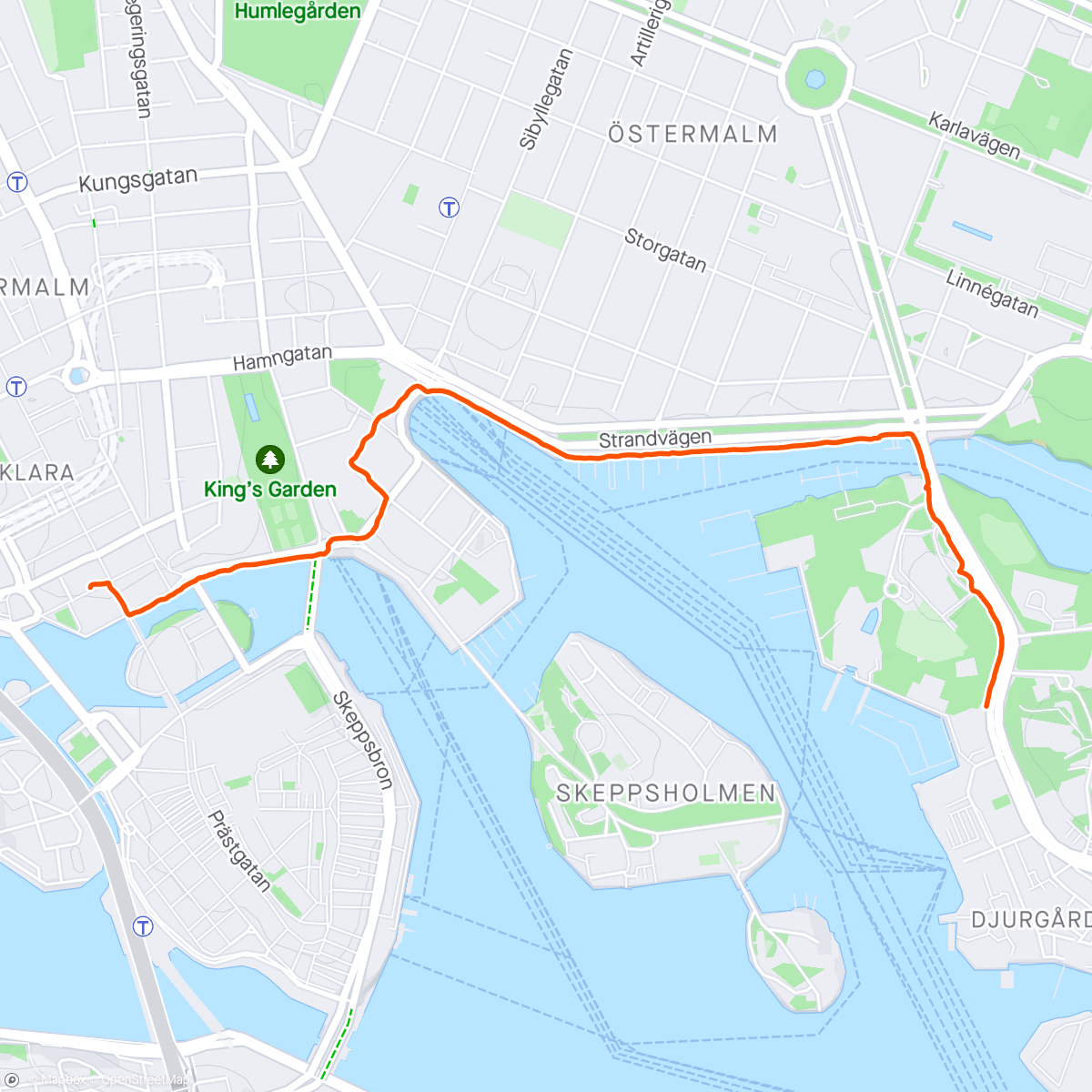 Map of the activity, Walk back to hotel