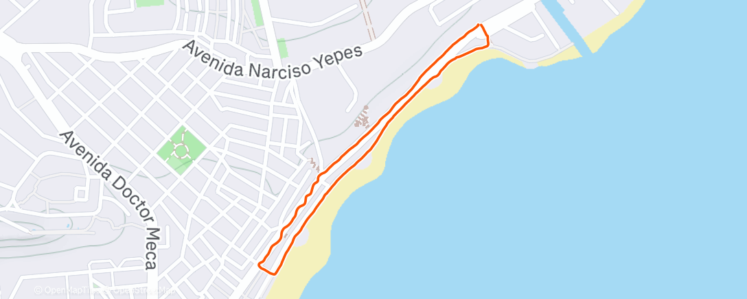 Map of the activity, El Alamillo - El Puerto de Mazarrón