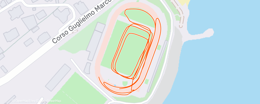 Map of the activity, Course à pied le matin