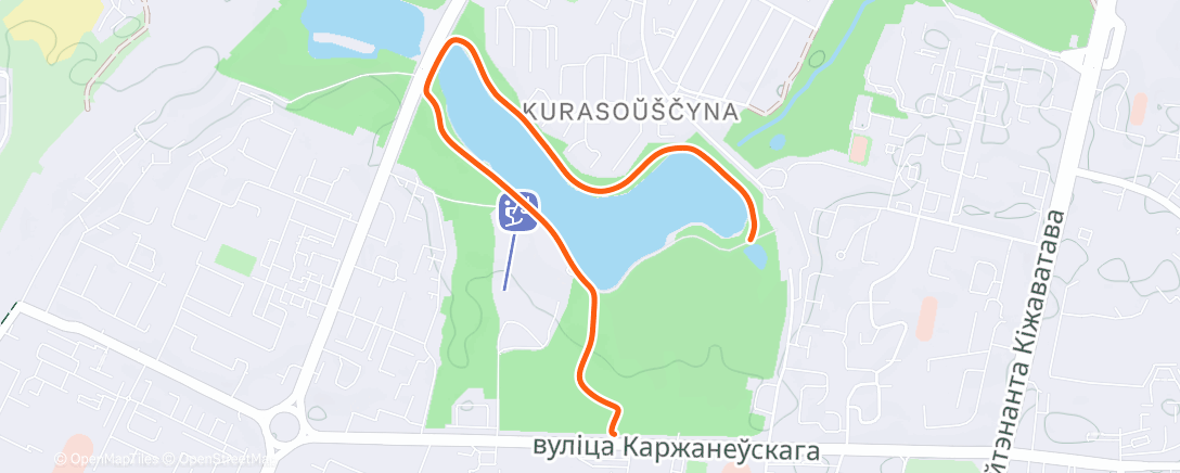 Map of the activity, Lunch Run