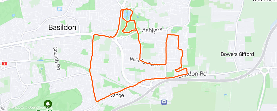 Map of the activity, Getting some miles in