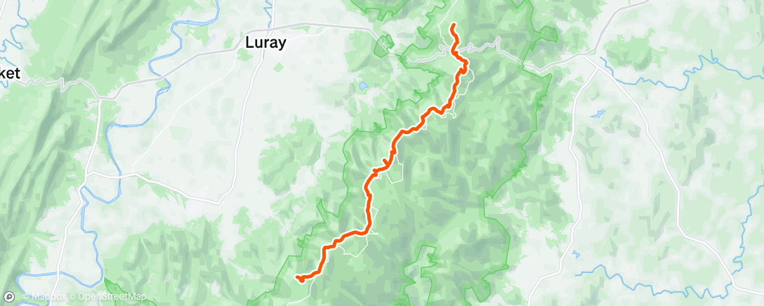 Map of the activity, AT Thru Day 59