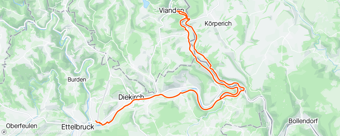 Map of the activity, Vianden 🇱🇺🇩🇪 ride