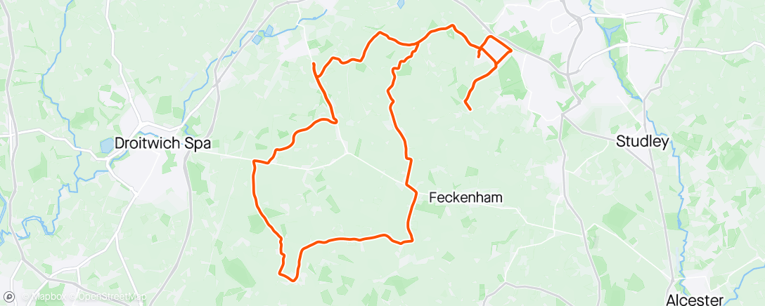 Map of the activity, Afternoon Ride