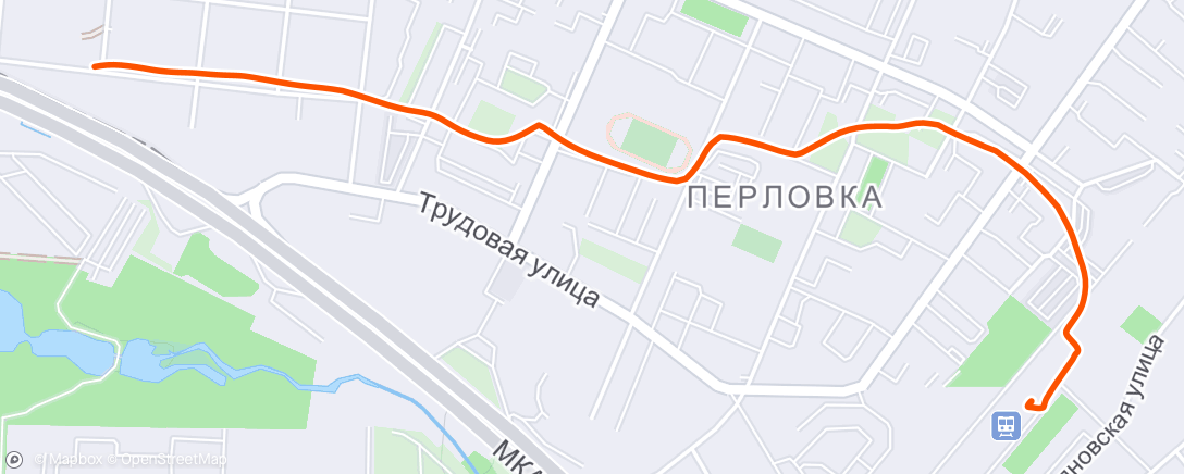 Map of the activity, Дневной забег