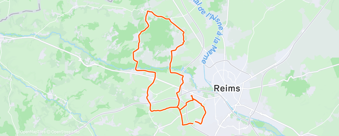 Map of the activity, Sortie vélo dans l'après-midi