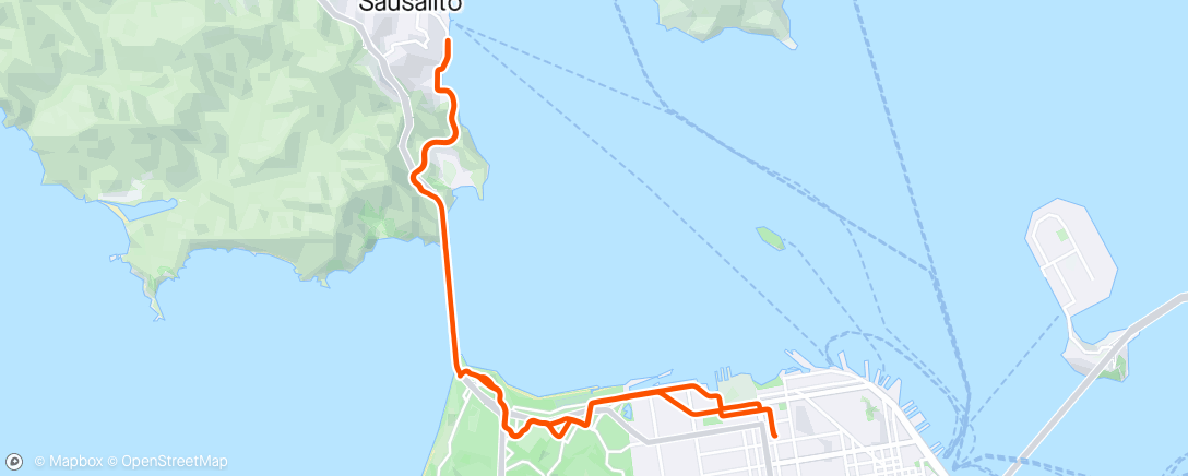 Map of the activity, Coffee ride