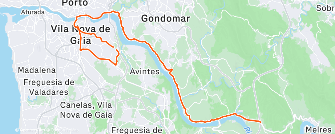 Map of the activity, Lunch Ride