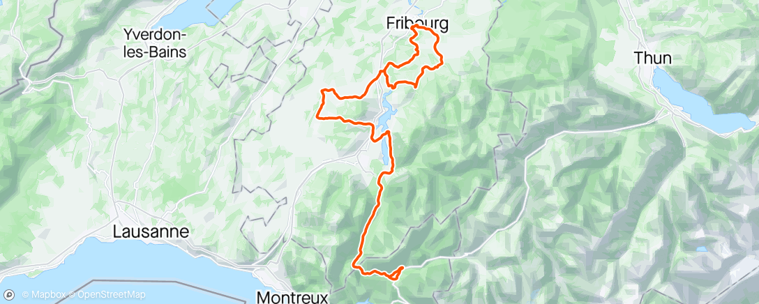Mappa dell'attività 1 etapa Tour de Romandia