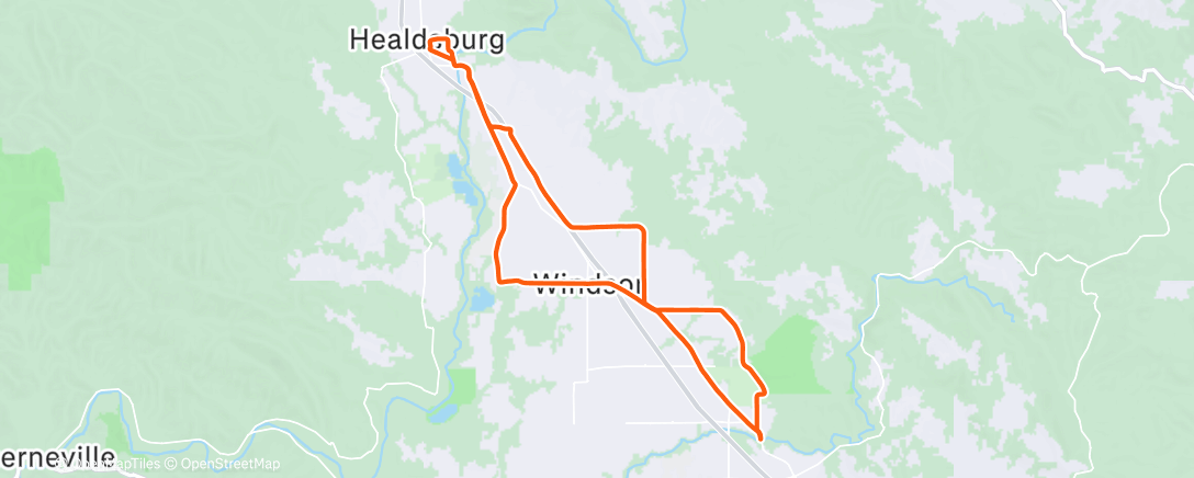 Карта физической активности (Morning Ride)