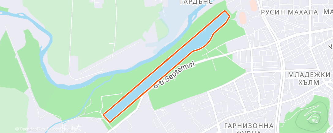 Карта физической активности (Afternoon Run)