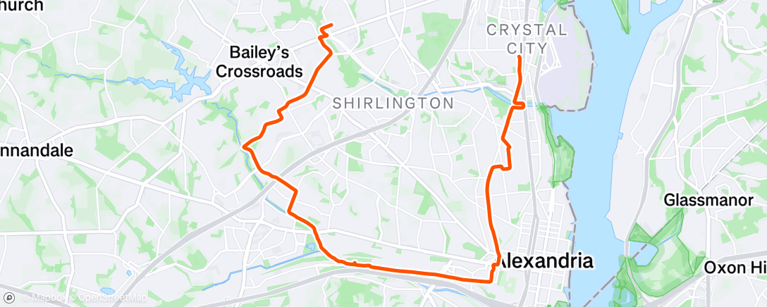 Map of the activity, Rode folding bike with VanderCrowds to Rowan’s birthday party for Putt Putt at Cameron Run Regional Park, then Wonderologie, and I rode solo to pickup the Bunch 4 that we rented out for the week.
