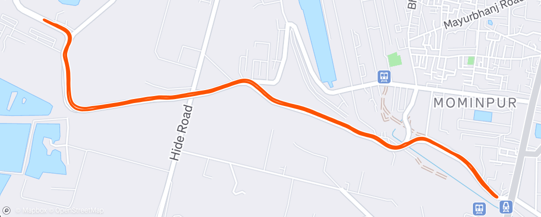 Map of the activity, Evening Run
