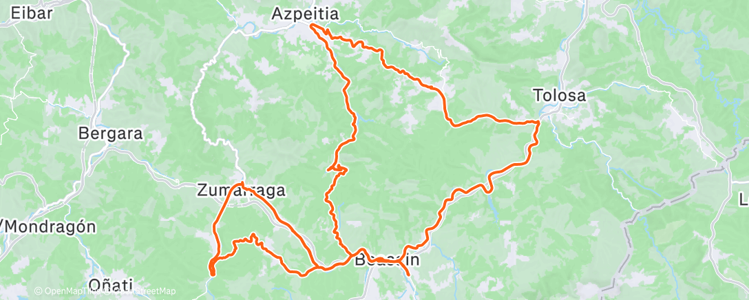 Map of the activity, Morning Ride