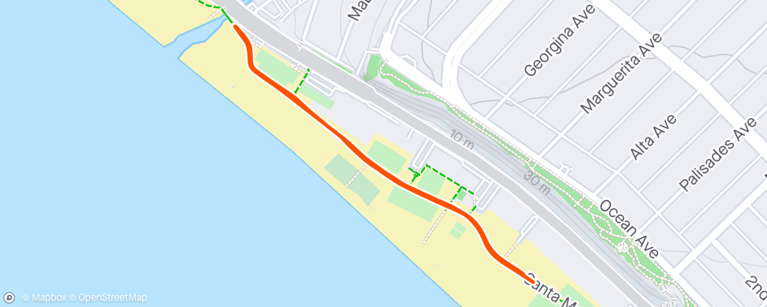 Map of the activity, Afternoon Run