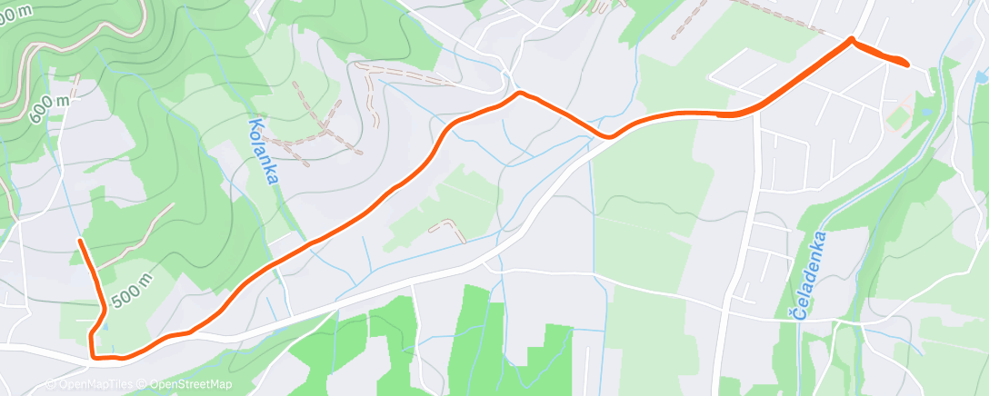 Map of the activity, Lunch Ride