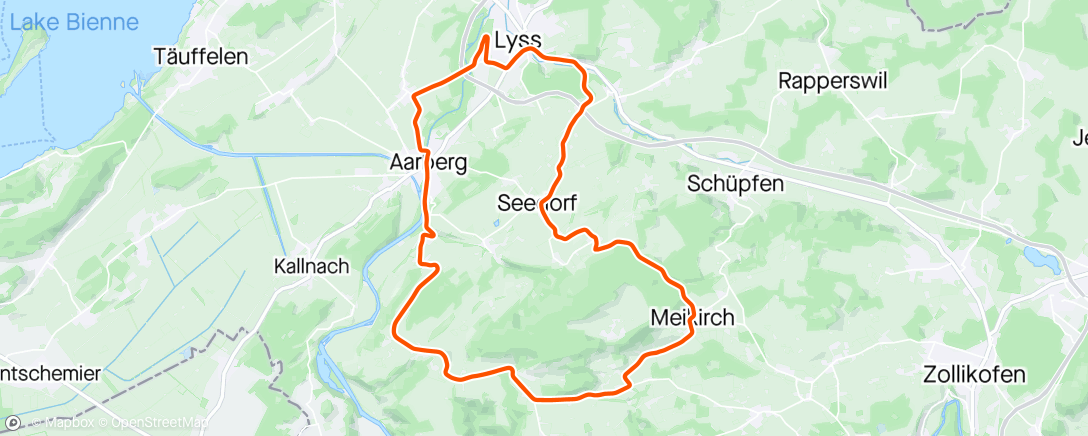 Map of the activity, Berner Rundfahrt