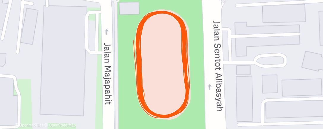 Map of the activity, Evening Run